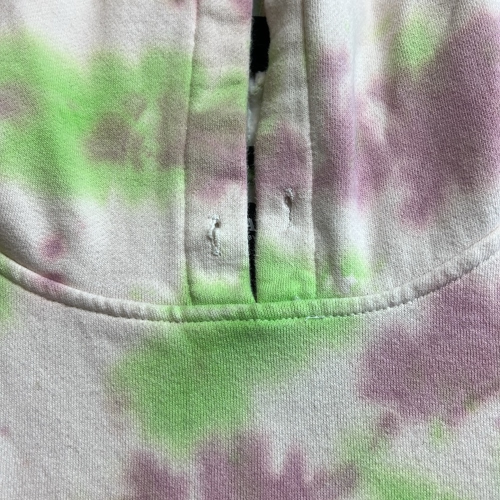 PLAYBOY X PAC SUN Mens Hoodie Large Pullover Tie Dye Green Pink White Y2K 90's L - Picture 6 of 9